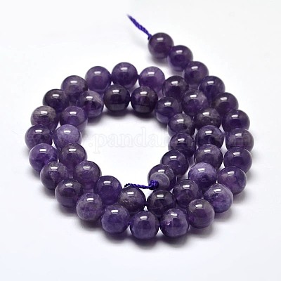 Natural Amethyst Round Bead Strands&nbsp;G-I168-09-10mm-1