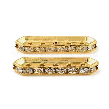Brass Crystal Rhinestone Spacer Bars&nbsp;RB-T019-01A-G-1
