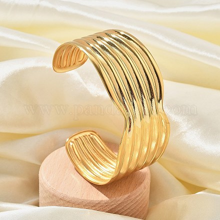 304 Stainless Steel Cuff Bangles BJEW-B108-13G-1