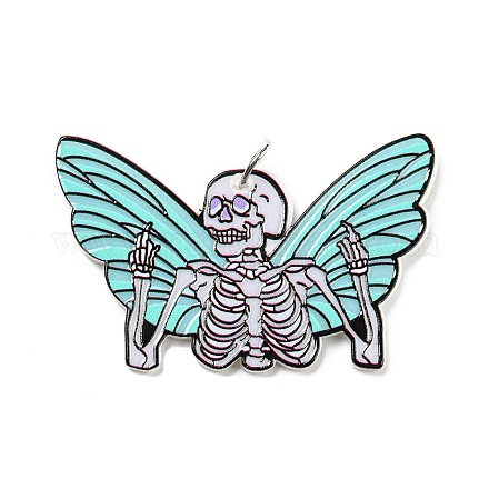 Embossed Printed Acrylic Pendants OACR-G019-01A-1