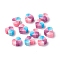 Handmade Polymer Clay Beads, Heart, Colorful, 10x11x5mm, Hole: 1.6mm