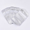 Translucent Plastic Resealable Packaging Bags, Rectangle, Silver, 9x5.5cm