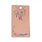 Cardboard Earring Display Cards, Rectangle with Woven Net/Web & Feather Pattern, BurlyWood, 9x5x0.04cm, Hole: 1.5mm