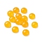 Natural Yellow Jade Cabochons, Flat Round, Dyed & Heated, 8x3~4mm
