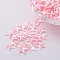 Ornament Accessories Plastic Paillette/Sequins Beads, Star, Pink, 10x10x0.8mm, Hole: 1mm