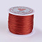 Flat Elastic Crystal String, Elastic Beading Thread, for Stretch Bracelet Making, Dark Red, 0.5mm, about 49.21 yards(45m)/roll