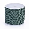 Polyester Cord, Twisted Cord, Dark Green, 5mm, about 4.37 yards(4m)/roll