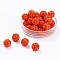 Pave Disco Ball Beads, Polymer Clay Rhinestone Beads, Grade A, Round, Hyacinth, PP12(1.8~1.9mm), 8mm, Hole: 1mm