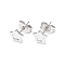 Non-Tarnish 304 Stainless Steel Stud Earring Finding, Earring Settings, Star, Stainless Steel Color, 6.7x7mm, Pin: 0.8mm, Tray: 4x4mm