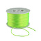 Nylon Satin Rattail Cords, Beading Threads for Bracelet Jewelry Making Chinese Knot Macrame Craft, Green Yellow, 1mm, 100yards/roll