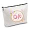 12# Cotton-polyester Bag, Stroage Bag, Rectangle, Flower Pattern, 18x25cm
