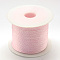 Nylon Braided Cord, Pearl Pink, 1.0mm, about 49.21 yards(45m)/roll