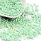 Baking Paint Glass Seed Beads, Bicone, Aquamarine, 4.5x3.5mm, Hole: 1.4mm, about 5625pcs/pound
