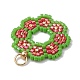 Seed Beads Beaded Charms&nbsp;PALLOY-MZ00205-04-4