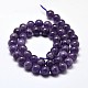 Natural Amethyst Round Bead Strands&nbsp;G-I168-09-10mm-2