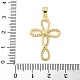 Brass Micro Pave Cubic Zirconia Pendants&nbsp;KK-P293-21D-G-3