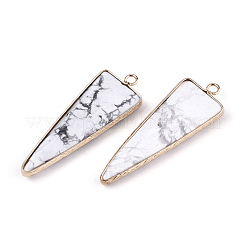 Natural Howlite Pointed Pendants&nbsp;G-N326-56G