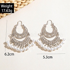 Bohemian Style Alloy & Iron Round Tassel Chandelier Earrings&nbsp;FS-WGEBDA7-03