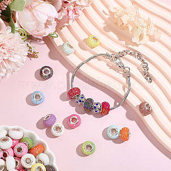 90cs 9 Colors Large Hole Resin European Beads&nbsp;RESI-PA0001-20