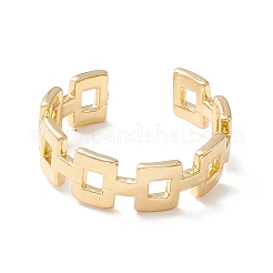 Brass Chain Shape Cuff Rings&nbsp;RJEW-P026-01G