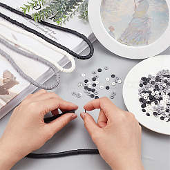 12Strand 3 Color Flat Round Handmade Polymer Clay Beads&nbsp;CLAY-PH0001-70