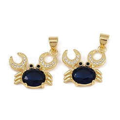 Brass Micro Pave Cubic Zirconia Pendants&nbsp;KK-A257-18G