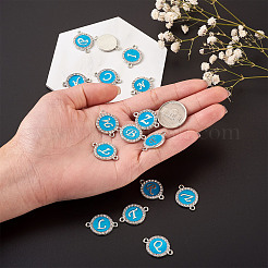 26 Letters Alloy Enamel Links Connectors&nbsp;ENAM-TA0002-19B