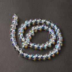 Transparent Electroplate Glass Beads Strands&nbsp;EGLA-I015-01B
