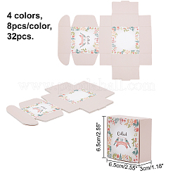 32Pcs 4 Colors Paper Candy Boxes&nbsp;CON-AR0001-05