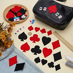 42Pcs Playing Card Theme Felt Accessories&nbsp;DIY-FG0007-99