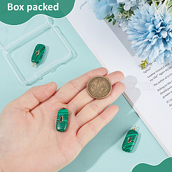 3Pcs Synthetic Malachite Pendants&nbsp;KK-BC0015-53