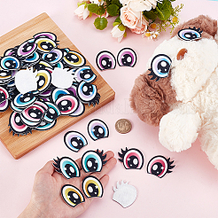 2 Sets Felt Craft Doll Eye&nbsp;AJEW-PH0006-60B