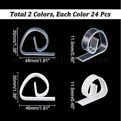 48Pcs 2 Style  Transparent Plastic Anti-slip Tablecloth Clips&nbsp;AJEW-GL0002-15