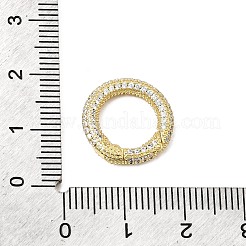 Brass Micro Pave Clear Cubic Zirconia Spring Gate Rings&nbsp;CU-CBA7D5E-04B-G
