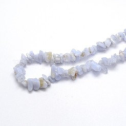 Natural Blue Lace Agates Strands&nbsp;G-O049-B-18