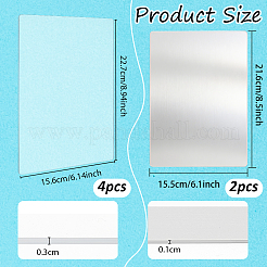 6Pcs 2 Styles Acrylic & 201 Stainless Steel Sheets&nbsp;DIY-OC0015-92