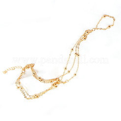Alloy Satellite Chain Toe Ring Anklets for Women&nbsp;WG61A5F-02