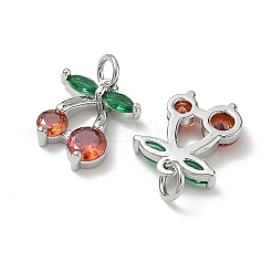 SHEGRACE Brass Colorful Cubic Zirconia Charms&nbsp;XGRQ4G973-670P