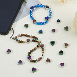60Pcs 5 Colors Two Tone Glass Beads&nbsp;GLAA-HS0001-16