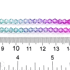 Gradient Color Baking Paint Glass Bead Strands&nbsp;DGLA-A039-T6mm-A011