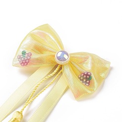 Bowknot Long Ribbon Alligator Hair Clip&nbsp;PHAR-D013-03B