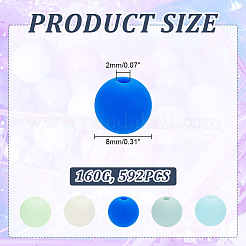 Frosted Opaque Acrylic Beads&nbsp;OACR-AR0001-20A