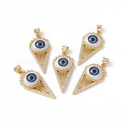 Rack Plating Brass Micro Pave Cubic Zirconia Pendants&nbsp;KK-B060-03G-03