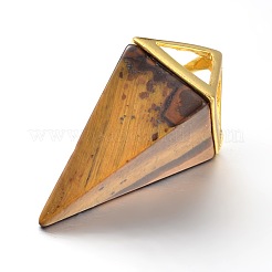 Natural & Synthetic Mixed Stone Point Pendulum Pendants&nbsp;G-E301-G