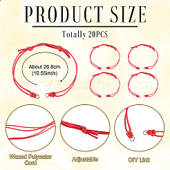 20Pcs Waxed Polyester Cord Bracelet Making&nbsp;AJEW-TAC00095