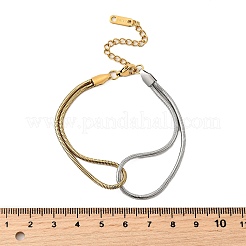 304 Stainless Steel Snake Chain Bracelets for Women&nbsp;BJEW-V012-04GP