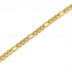 304 Stainless Steel Figaro Chain Necklace Making&nbsp;X-STAS-A028-N023G