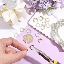 16Pcs 2 Colors Brass Hoop Earring Findings&nbsp;FIND-BBC0005-13