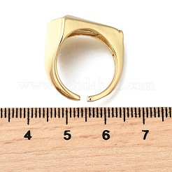 Brass Micro Pave Cubic Zirconia Cuff Open Rings&nbsp;RJEW-D313-12G