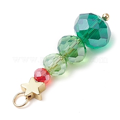 Christmas Theme Brass & Glass Pendants&nbsp;PALLOY-JF02998